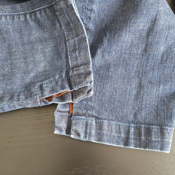 Pilcro and the Letterpress Stet Ankle Skinny Jeans Hem Slit Dark Wash Women 28 - Picture 7 of 9